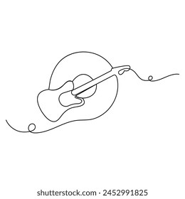 
World music day  continuous one line drawing of outline vector illustration
