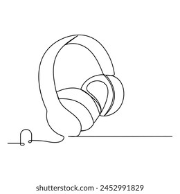 
World music day  continuous one line drawing of outline vector illustration

