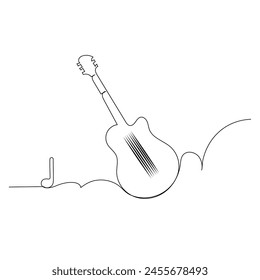 Weltmusiktag Kontinuierliche einzeilige Zeichnung Illustration Kunst Vektorgrafik Design