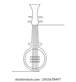 Weltmusiktag Kontinuierliche einzeilige Zeichnung Illustration Kunst Vektorgrafik Design
