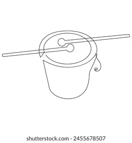 World Music Day Continuous single one line drawing illustration art vector design