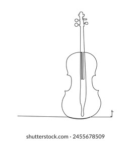 World Music Day Continuous single one line drawing illustration art vector design