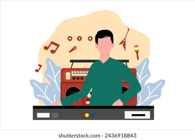 World Music Day Flat Illustration Design
