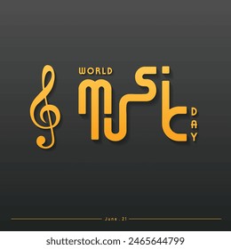 World Music Day graphic design is great for World Music Day celebrations, flat design, flyer design