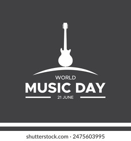 World Music Day, held on 21 june, vector illustration, eps file.