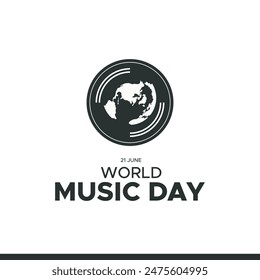 World Music Day, World Music Day held on 21 june, vector illustration, social media post for music day, eps file.