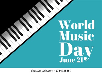World Music Day. June 21. Holiday concept.  Vector EPS10 illustration