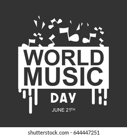 World Music Day Logo Vector Template