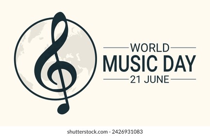 World Music Day with musical instruments vector. Different musical instruments silhouette vector. Music Day Poster, June 21st.