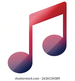 World Music Day. music note icon flat Vector Art Illustration isolated on white background.