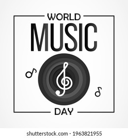 World Music day is observed every year in June. it is the art of arranging sounds in time to produce a composition through the elements of melody, harmony, rhythm, and timbre. Vector illustration.