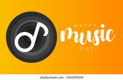 World Music day is observed every year in June. it is the art of arranging sounds in time to produce a composition through the elements of melody, harmony, rhythm, and timbre. Vector illustration.