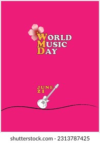 World Music Day - poster design, this could be used as banner, wallpaper and background.
