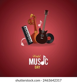 World Music Day social media post World Music Day poster illustration