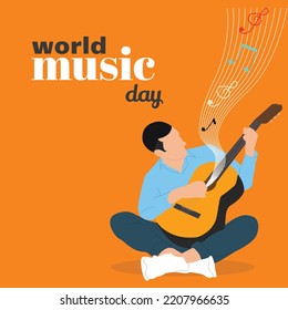 world music day vector design