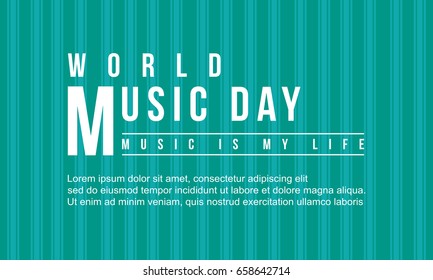 World music day vector flat collection