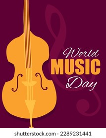 World music day vector illustration. World music day design