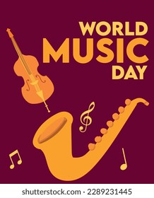 World music day vector illustration. World music day design