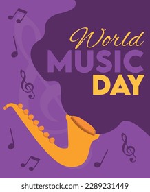 World music day vector illustration. World music day design