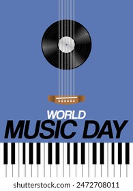 World Music Day vector template. International Music Day template