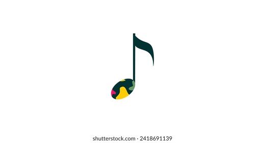 The World of Music logo design is unique and colorful