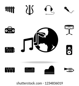 world music notes icon. Music icons universal set for web and mobile