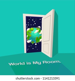 World is my room, Open door at space night