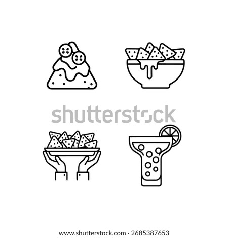 World Nacho Day Outline Artwork Design