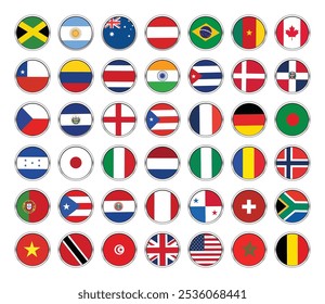 World national flag design collection of vector