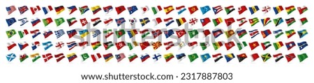 Similar – Image, Stock Photo International flags waving in the wind