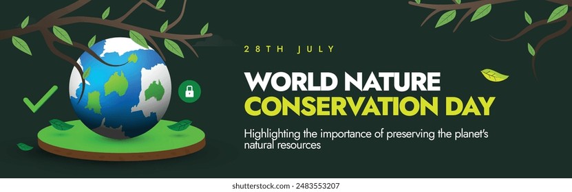 Día Mundial de la Naturaleza. El 28 de julio, día de la conservación de la naturaleza, la concienciación cubrirá el Anuncio, posteará para elevar la voz por el empeoramiento de la crisis climática y animará a la gente a tomar medidas para la protección del medio ambiente