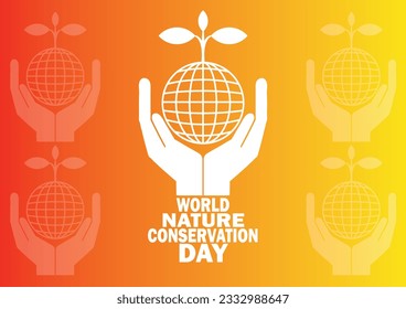 World Nature Conservation Day concept. Vector illustration for banner, poster or flyer.