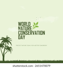 World Nature Conservation Day concept. Green World Map- 3D tree or forest shape of world map, Green Planet Earth Day or Environment day Concept. World Forestry Day.