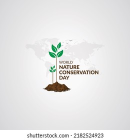 World nature conservation day. Creative ads. 3D illustration.  - Shutterstock ID 2182524923