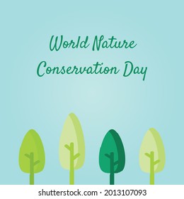 World Nature Conservation Day. vector illustration design.