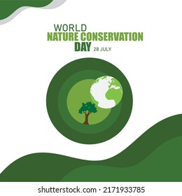 World Nature Conservation Day Vector. Good for World Nature Conservation Day. Simple and elegant design