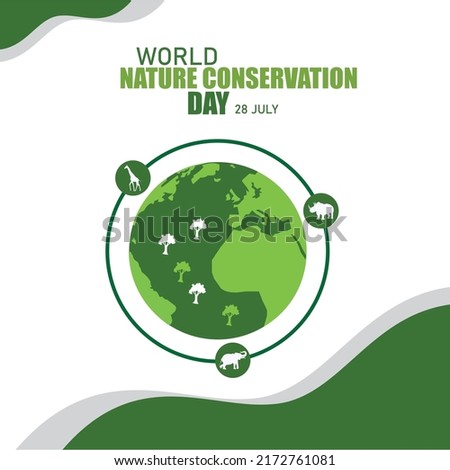 World Nature Conservation Day Vector. Good for World Nature Conservation Day. Simple and elegant design