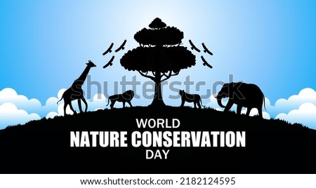 World nature conservation day vector illustration.