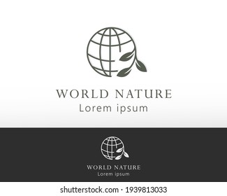 logotipo de la naturaleza mundial logotipo creativo logotipo de la creatividad