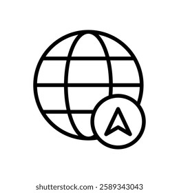 world navigation icon vector design illustration template in trendy style