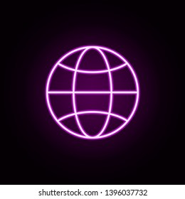 world neon icon. Elements of Minimal universal theme set. Simple icon for websites, web design, mobile app, info graphics