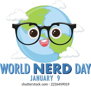 World Nerd Day banner design illustration