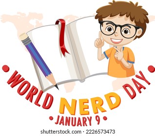 Ilustración de diseño de banners del Día Mundial del Nerd