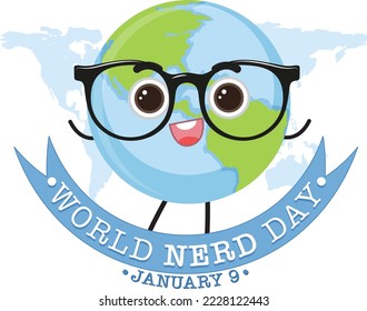 World Nerd Day banner design illustration