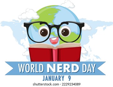 World Nerd Day banner design illustration