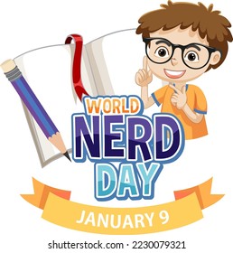 Ilustración de diseño de banner del Día Mundial del Nerd