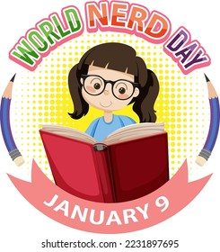 World Nerd Day Banner Design illustration