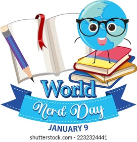 World Nerd Day Banner Design illustration