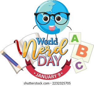 World Nerd Day Banner Design illustration
