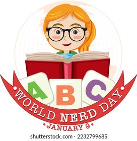 World Nerd Day banner design illustration